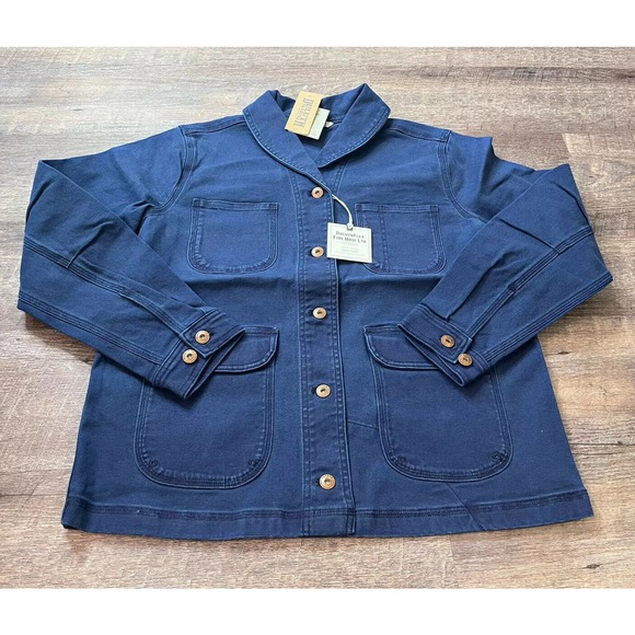 Duluth Trading Womens FireHouse Jacket Size Medium Blue Long Sleeve M5 - Picture 1 of 7